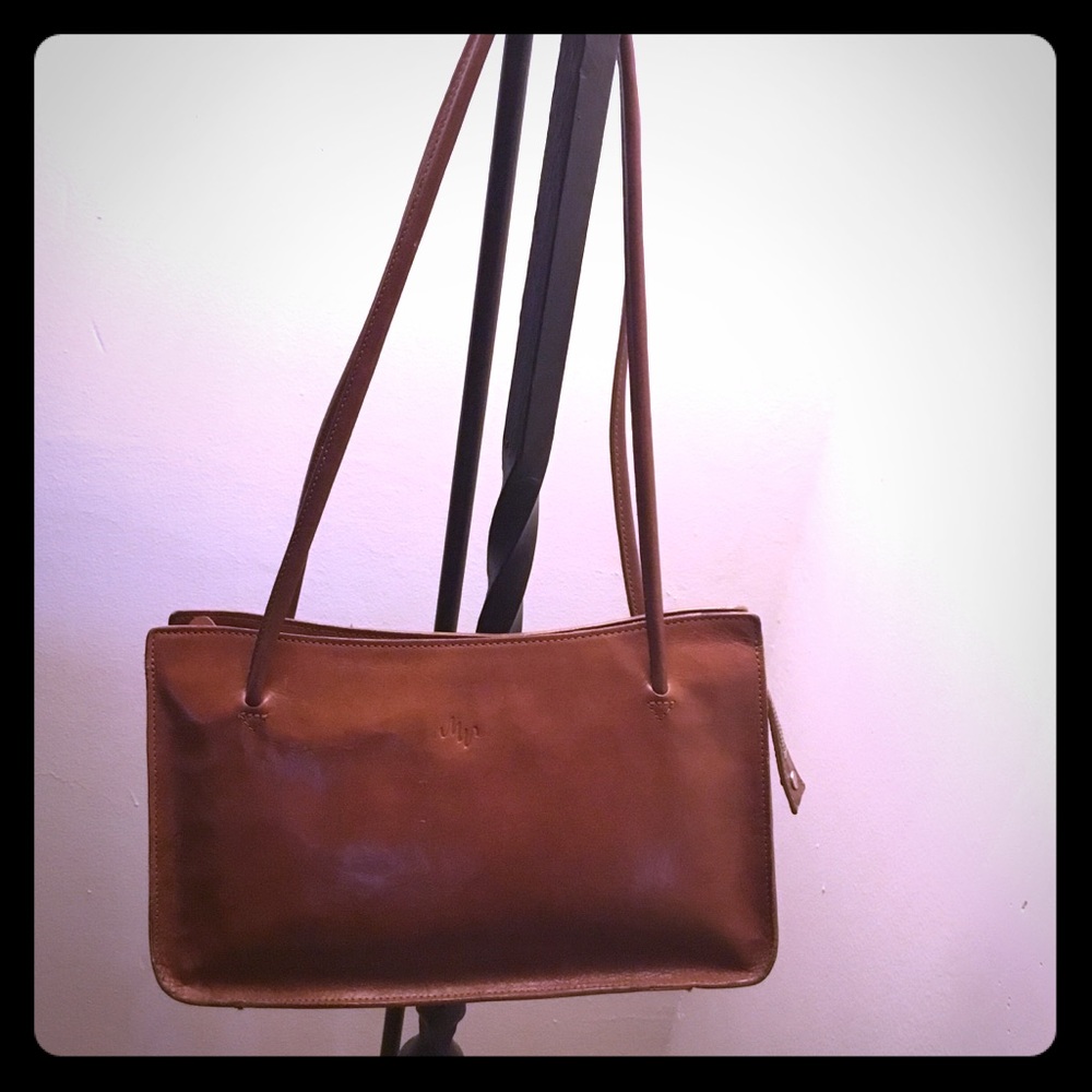 Monsac leather shoulder bag.